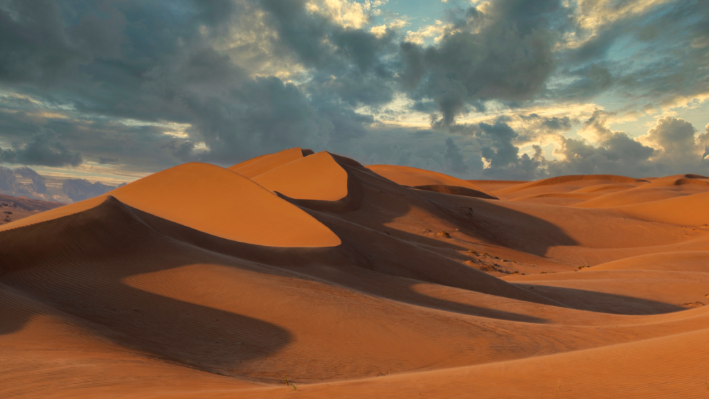 immagine delle dune del wahiba sands, deserto in oman