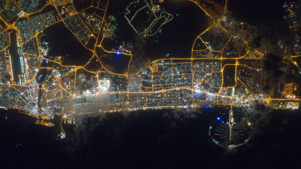 Mappa della Penisola Arabica con evidenziata la posizione di Dubai negli Emirati Arabi Uniti